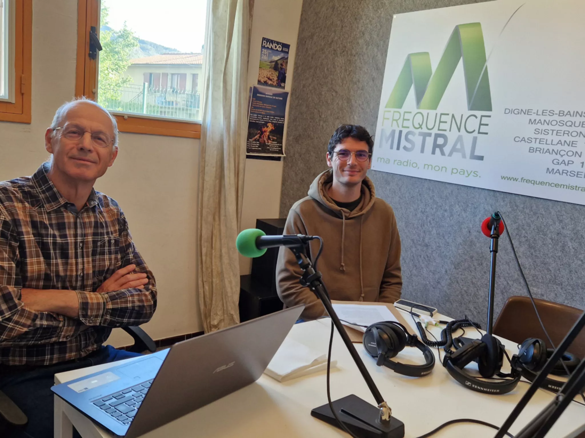 Pierre Gottardi et André Silva à l'antenne de Fréquence Mistral