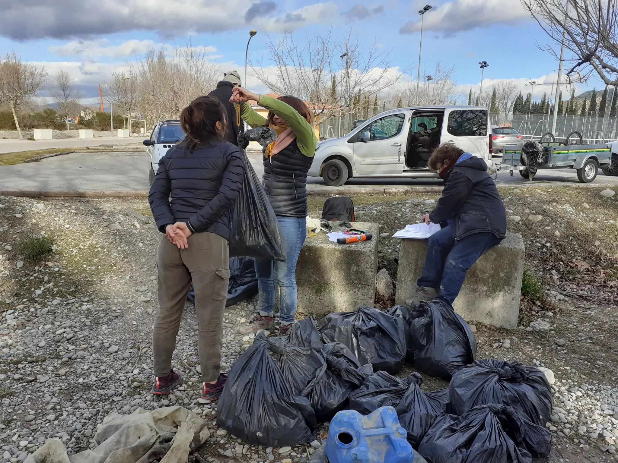 Photo du ramassage de déchets