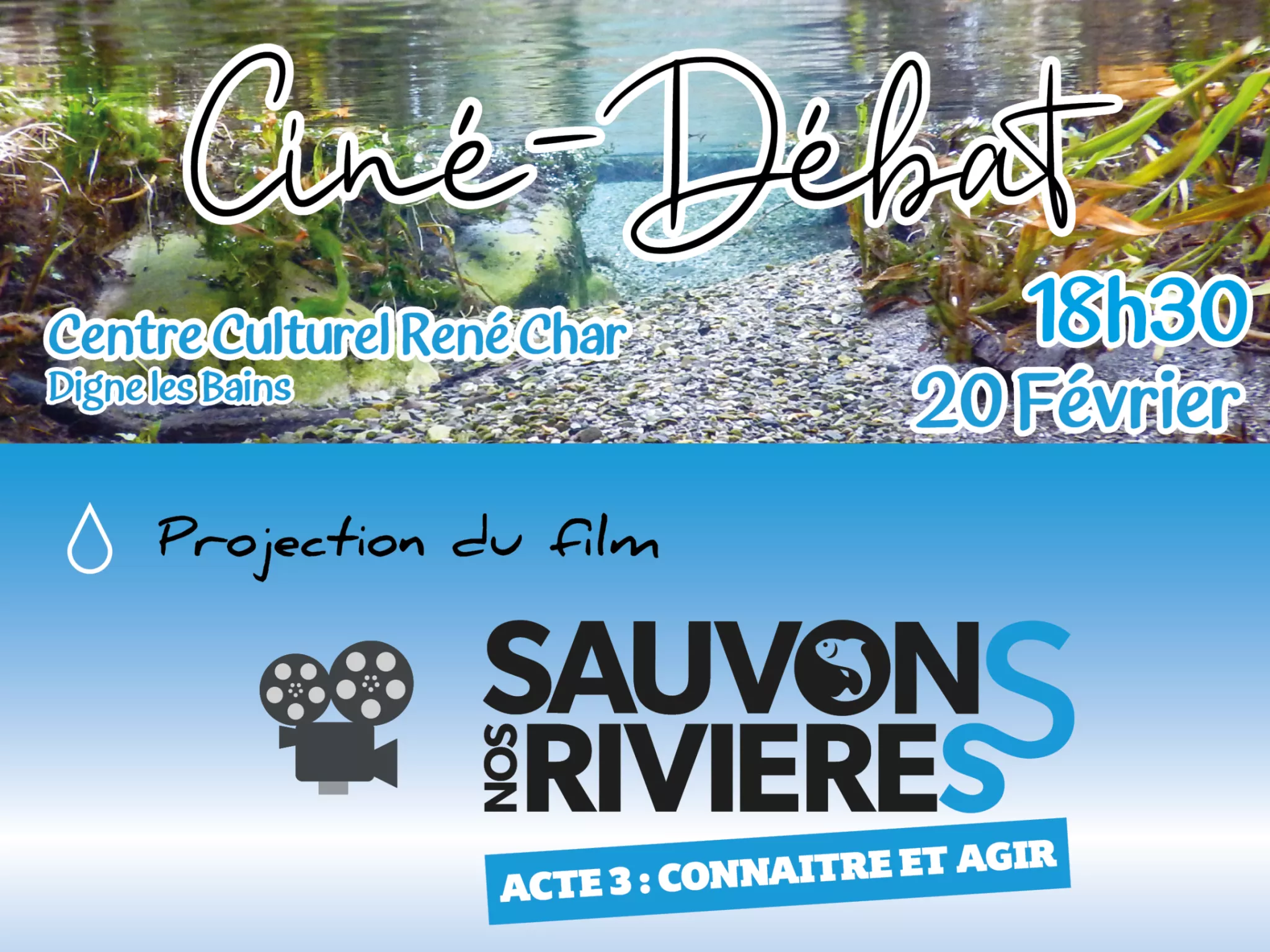 Afiche sauvons nos rivières 