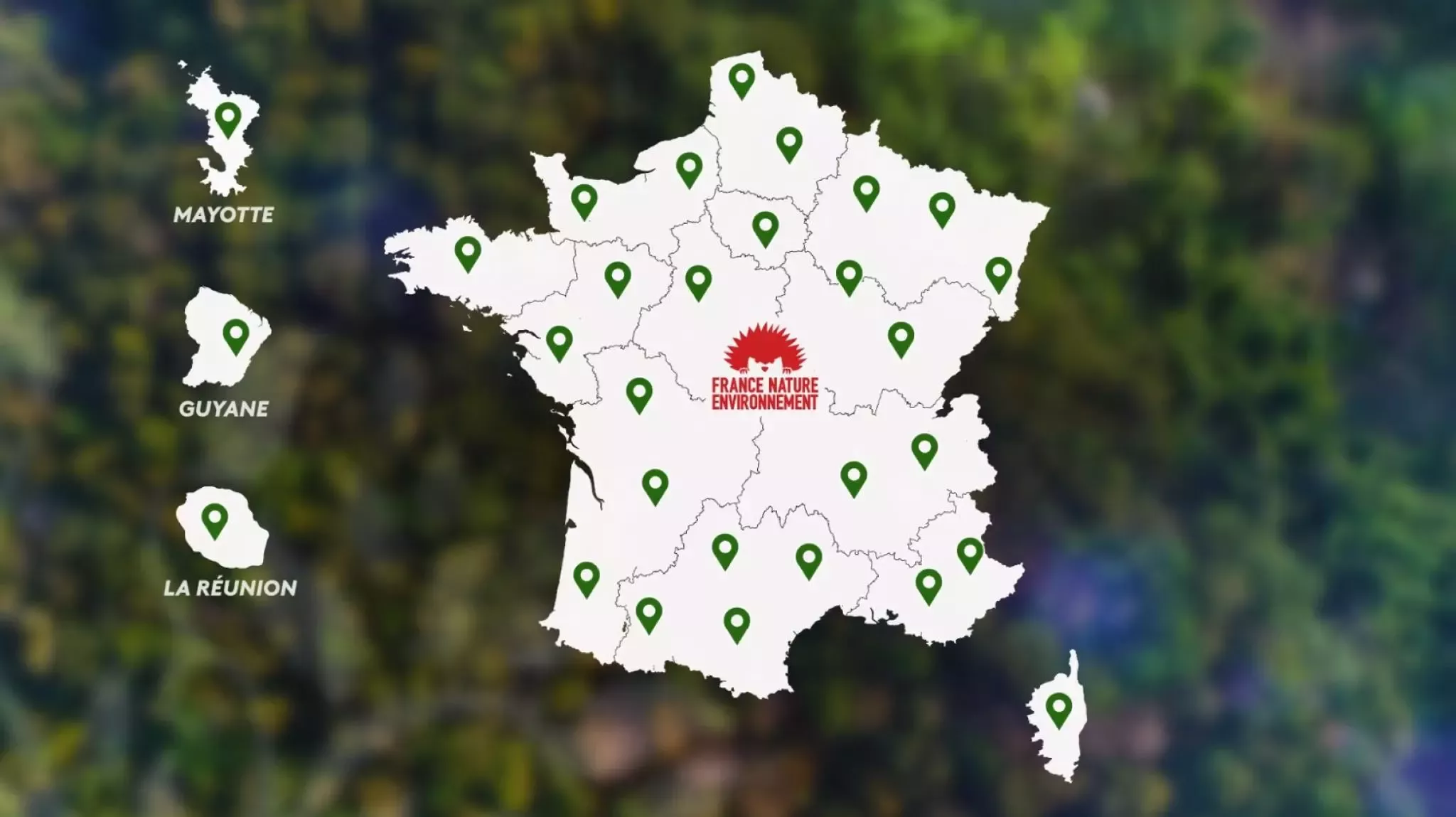 Carte des projets candidats au moment de l'émission télé